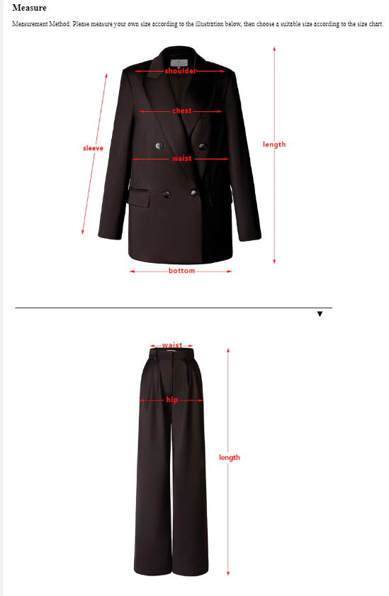 CASUAL WOMEN suit Vintage Blazer and wide leg Pants ( 2020-01-23 SIZE-DD)