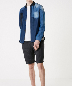 Men's  striped linen Shorts