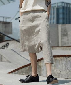 Asymmetric  Linen trousers