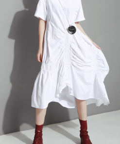 Dress with multi gathers