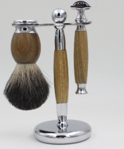 Verawod Wood Pure Badger Brush shaving set