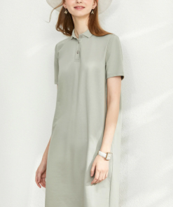 Minimalist' short sleeves Polo Dress