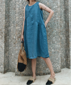 Simplistic sleeveless A-line  Dress