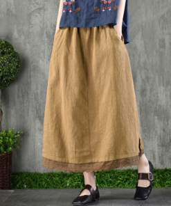Classic Linen lace layer skirt