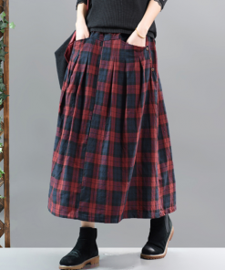 Classic A-line skirt with Scottish checker