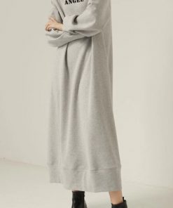 O-neck sweater-shirt maxi with high Ribs on cuffs & unique prints