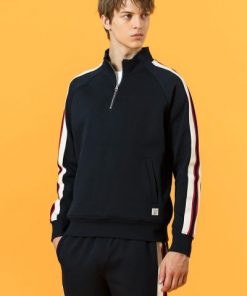 Men's striped side sleeves Sweat-shirt