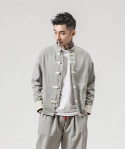 Men's Harajuku outer in mandarin collar
