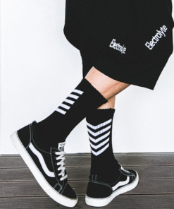 Unisex' super dark skateboard socks  (3 pairs/lot)