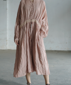 French relax retro  pastoral  linen Dress