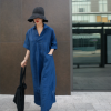 Classic v-neck linen Maxi